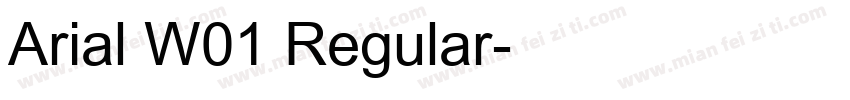 Arial W01 Regular字体转换